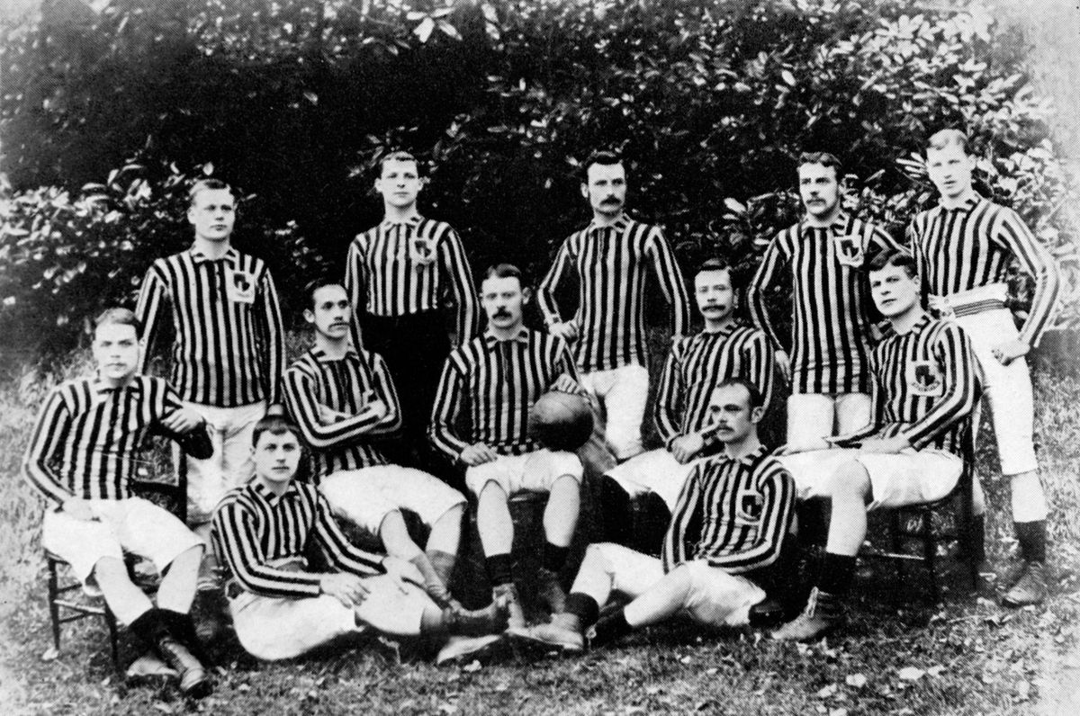 The Aston Villa team which won the 1887 FA Cup final against West Bromwich Albion