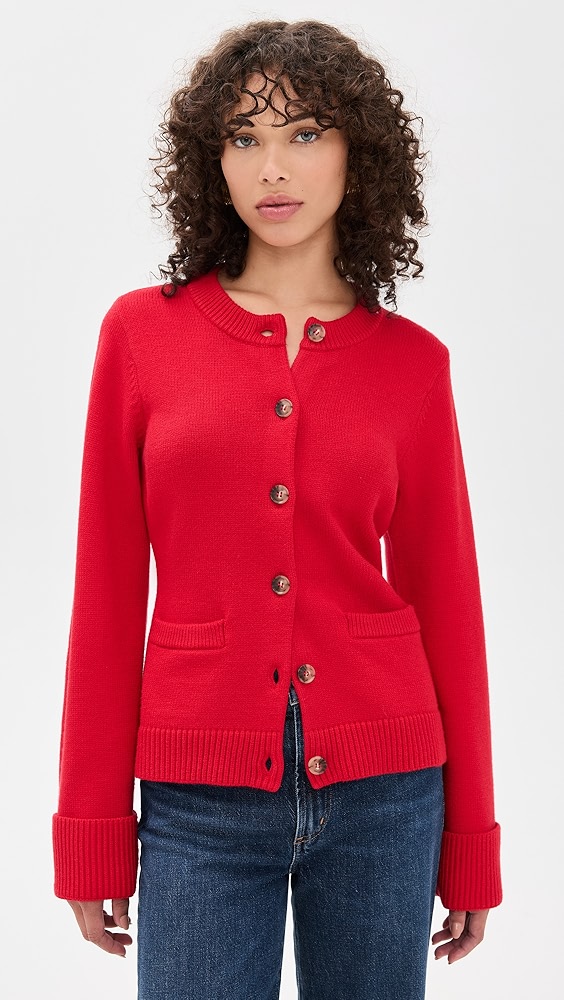 Good American Button Front Knit Cardigan