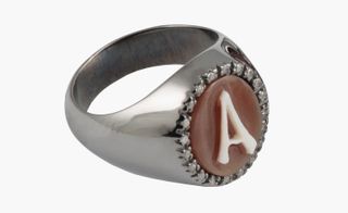 'A' cameo ring from Amedeo
