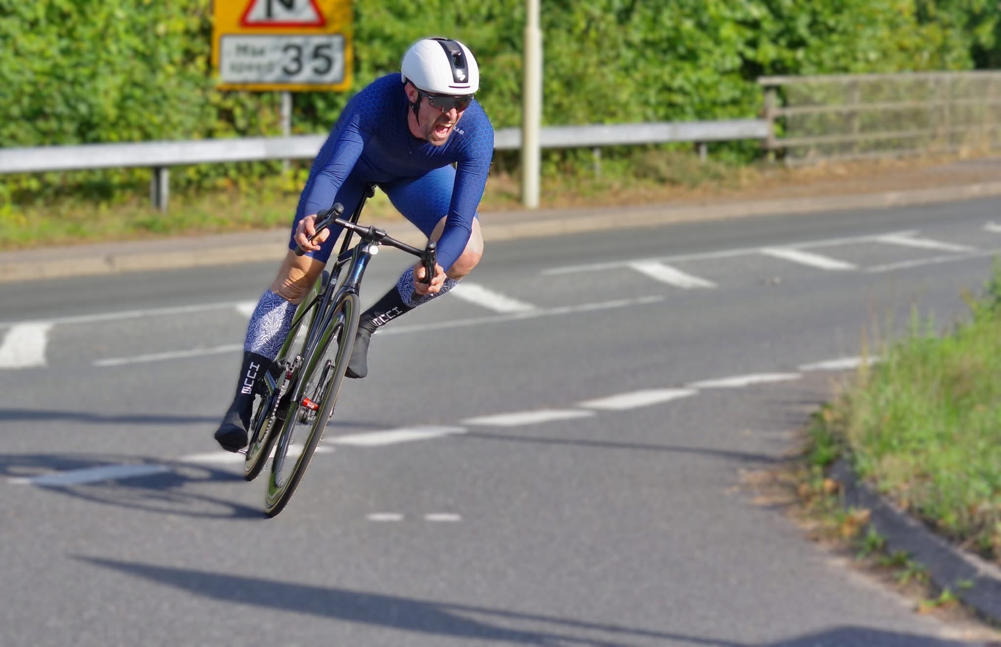 Paul Burton riding for Paceline RT road bike time trial