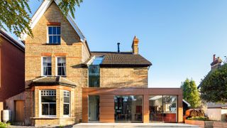 single storey metal clad victorian house extension