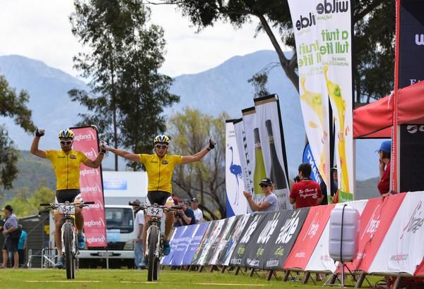 Tim Bohme (left) and Simon Stiebjahn of Team Bulls, claim the stage win and extend their lead on Stage 1