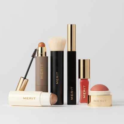 MERIT Beauty products on a white background.