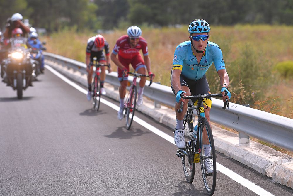 Alexey Lutsenko (Astana) on the attack during stage 5 at the Vuelta