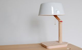 Wooden table lamp