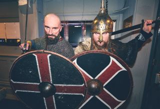 Even the bouncers are Vikings at an Amon Amarth gig