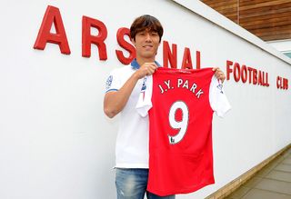 Chu Young Park poses for a portrait as he signs for Arsenal from Monaco, at London Colney on August 30, 2011 in St Albans, England.