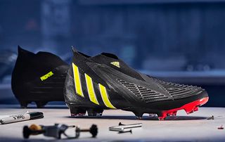 black Adidas Predator Edge+ boots