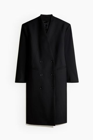 Wool-Blend Blazer Coat