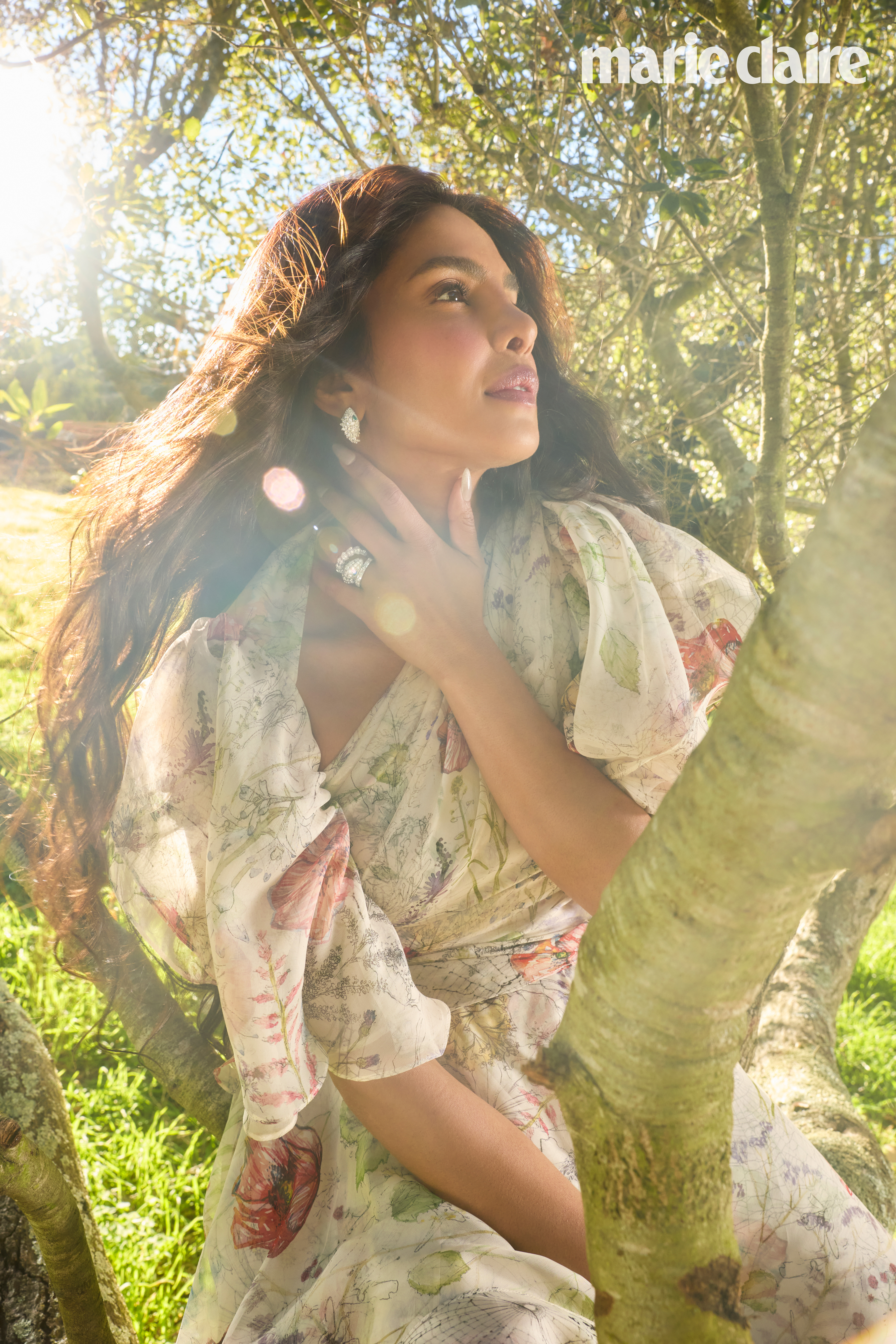 Priyanka Chopra Jonas in a tree