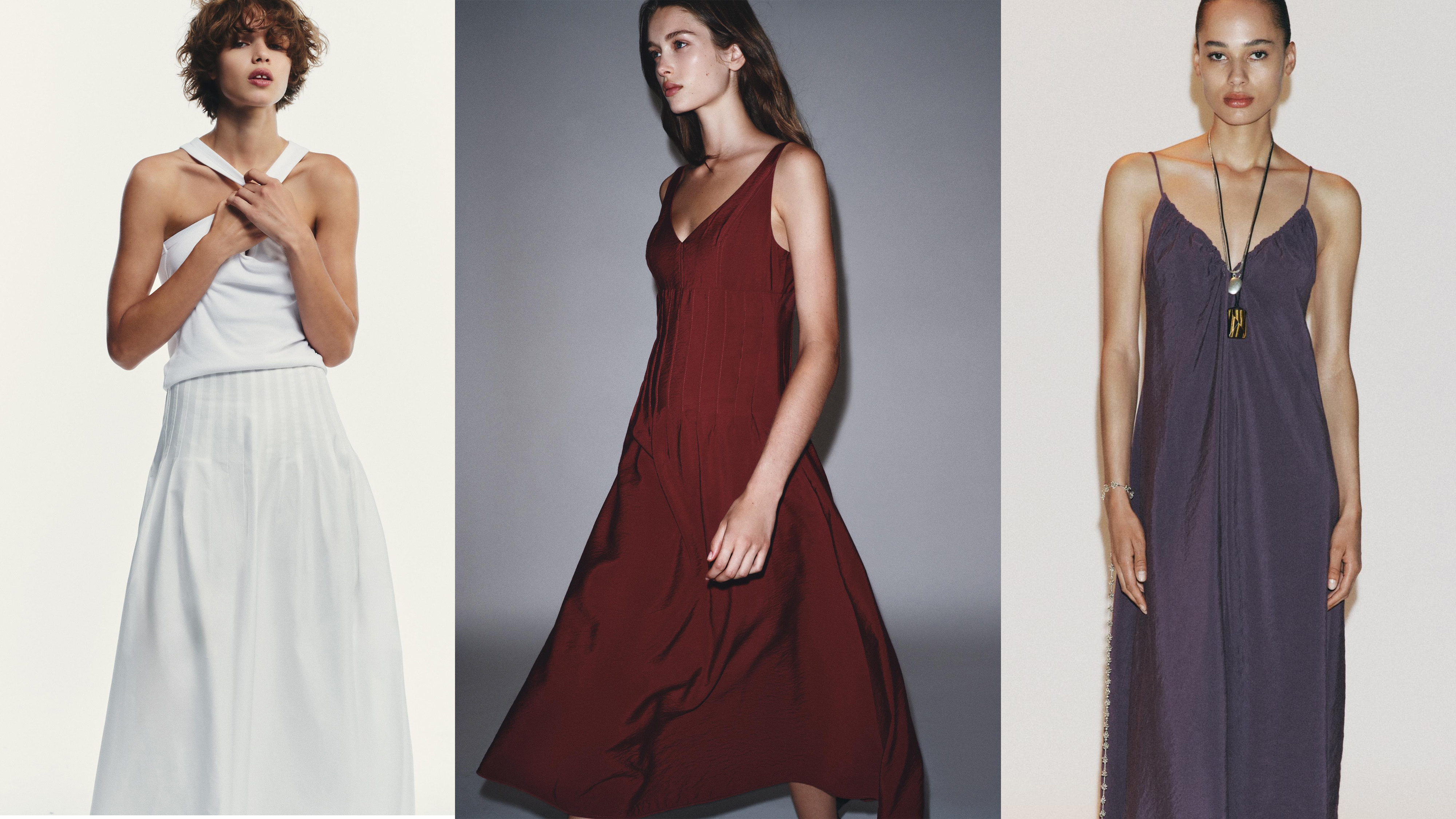 Collage of models wearing Zara dresses.