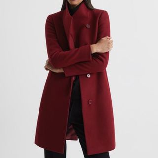 Reiss burgundy coat