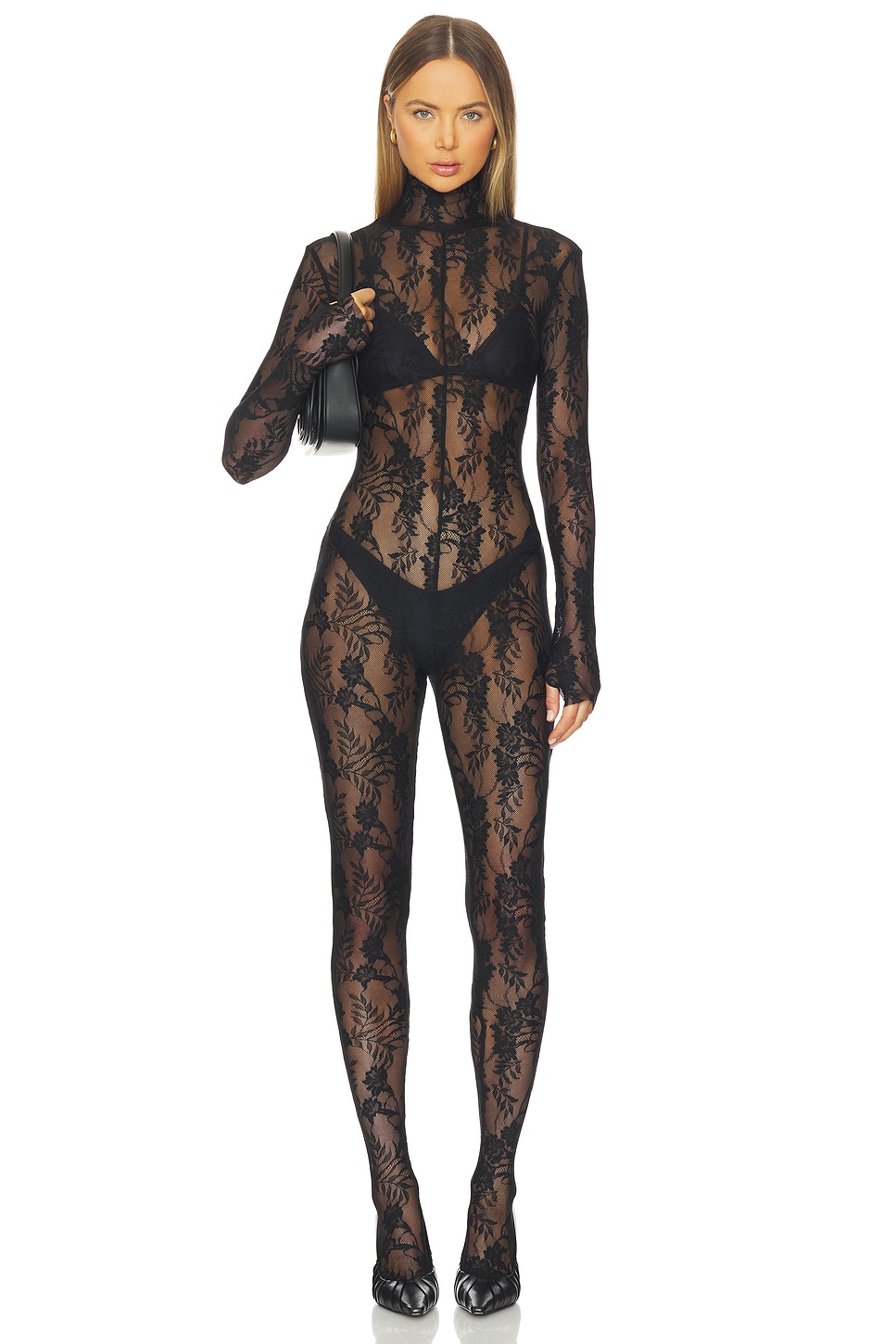 Long Sleeve Slim Fit Turtleneck Catsuit