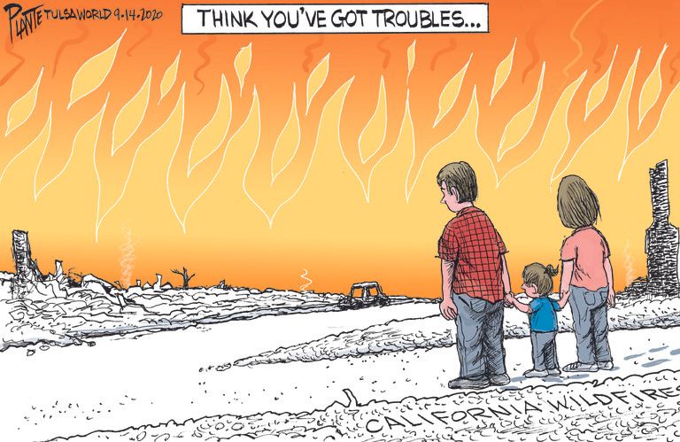 Editorial Cartoon U.S. California wildfires