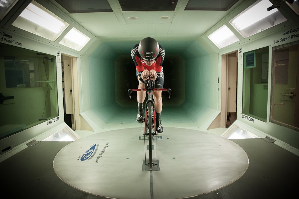 Tejay van Garderen at the San Diego Low Speed Wind Tunnel