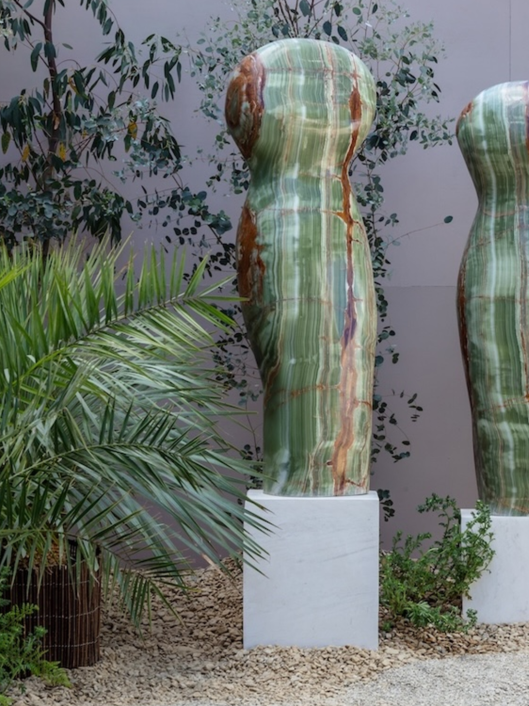 An opal garden statue from Paul Vanstone