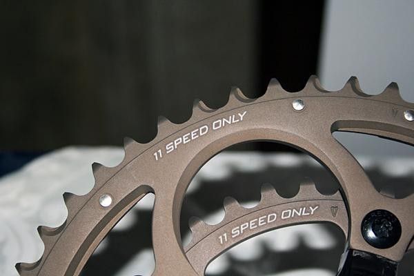 The new 11-speed chainrings