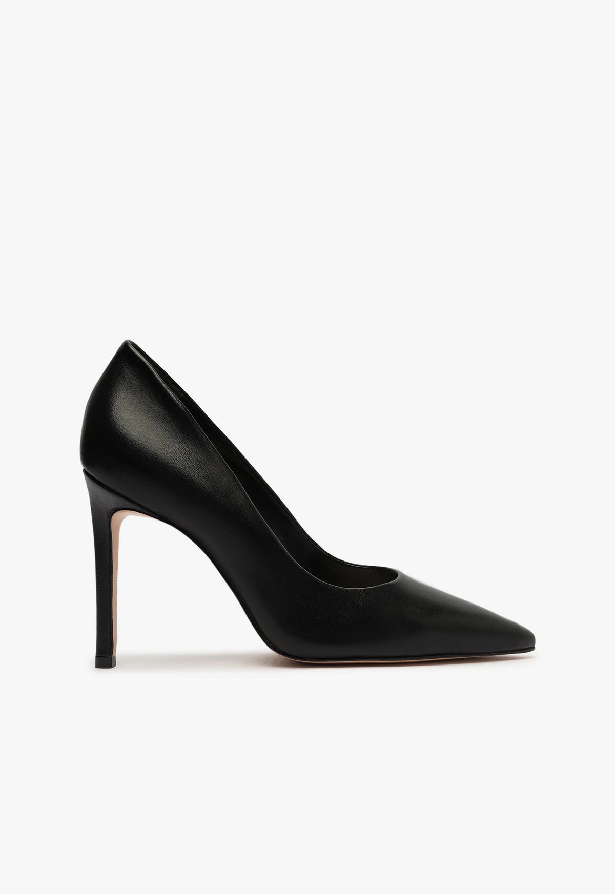Lou High Stiletto Black Pump - 5 / Black / Nappa Leather