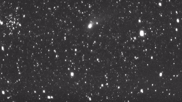 Comet C/2022 E3 (ZTF) imaged by the Japanese Equuleus cubesat that is orbiting the moon.