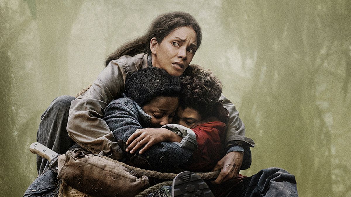 Halle Berry&#039;s Mama hugging her kids tight on poster for Never Let Go