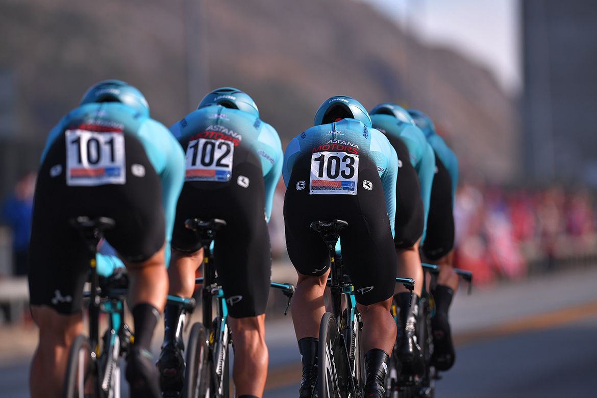 Astana racing the TTT in Bergen