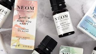 Neom essential oil bottles