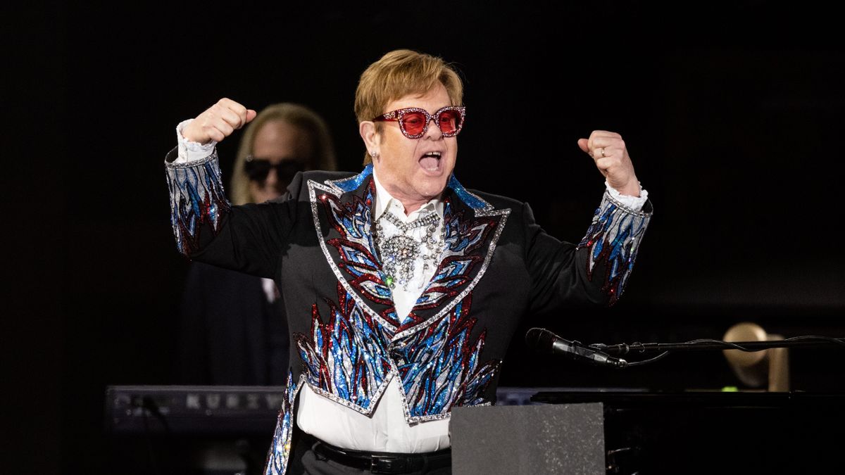 Elton John on stage