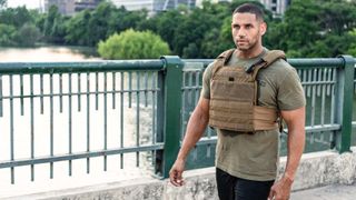 5.11 Tactical TacTec Trainer weight vest worn while training