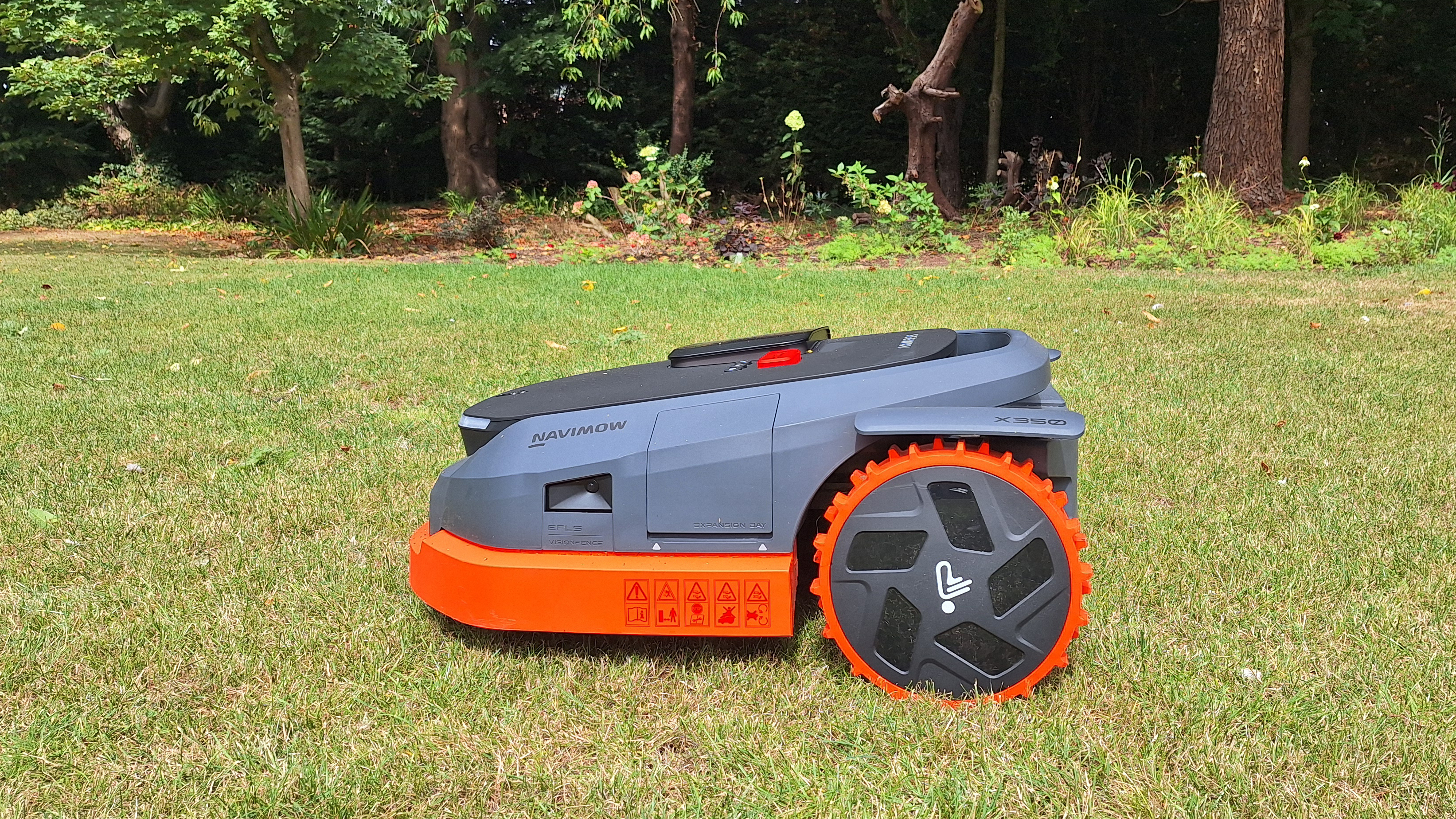 Segway Navimow X350 on reviewer&#039;s lawn