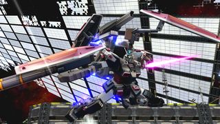 Screenshot from Mobile Suit Gundam: Extreme VS. MaxiBoost ON featuring a Gundam