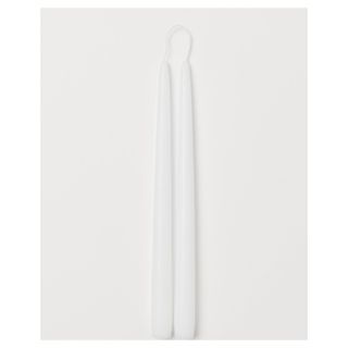 Tapered candle in white