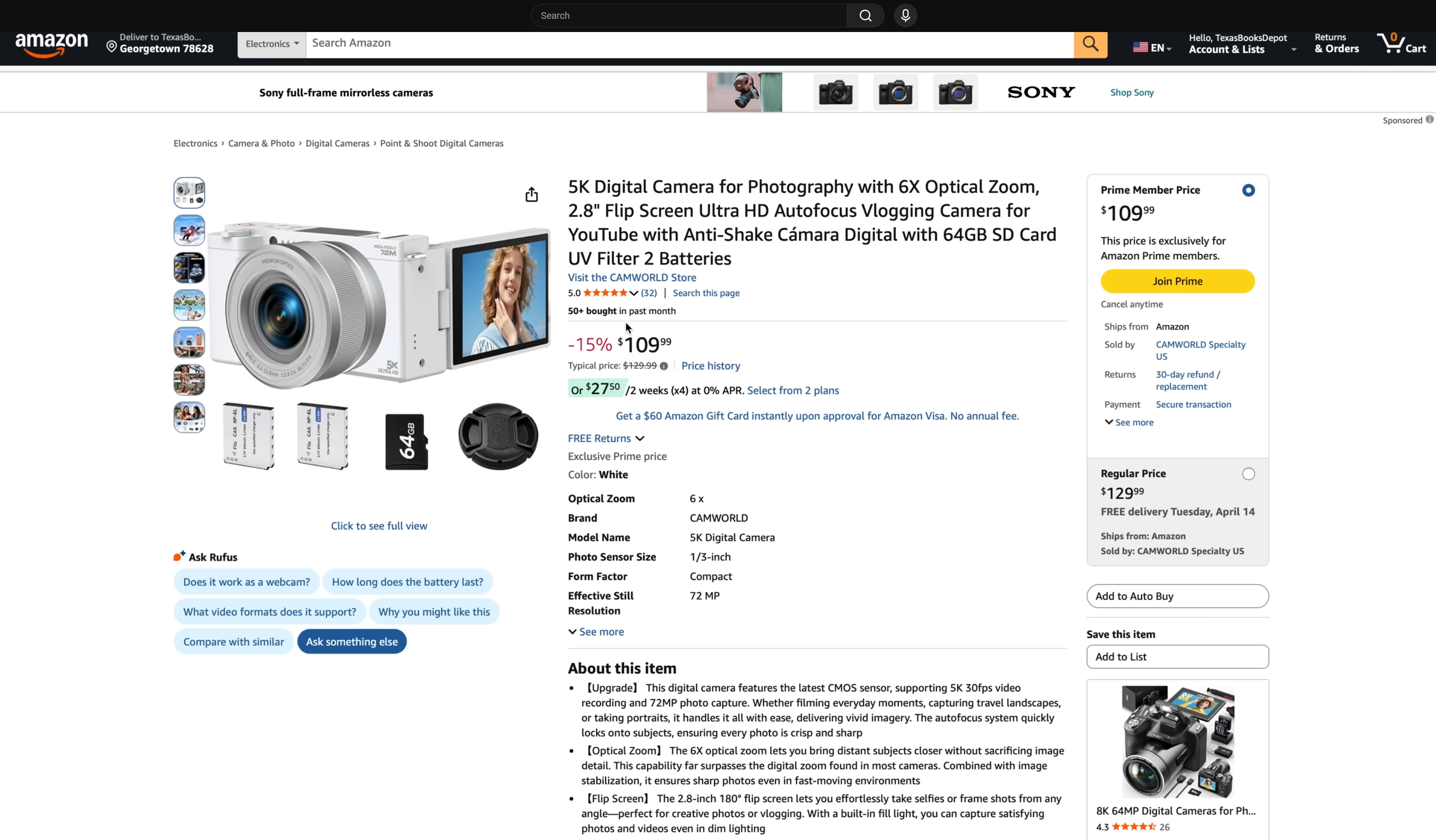 Comparison of a cheap clone of a Sony camera with the real version