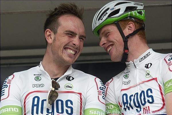 Argos-Shimano teammates John Degenkolb and Dominic Klemme