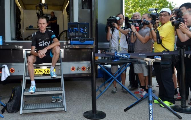 The man of the moment, Team Sky's Chris Froome