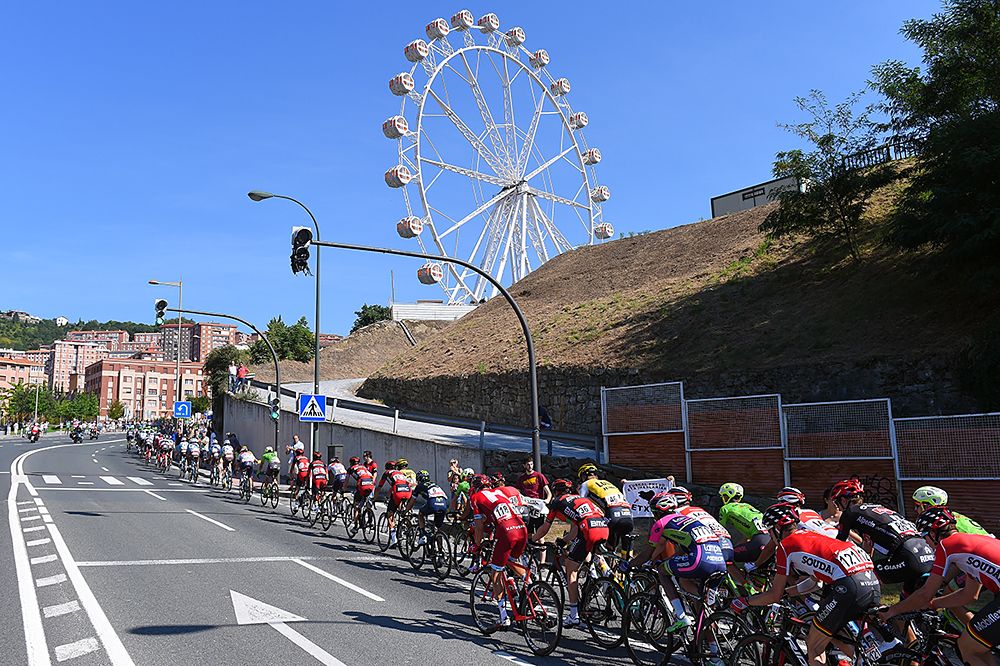 The peloton at the Vuelta a Espana