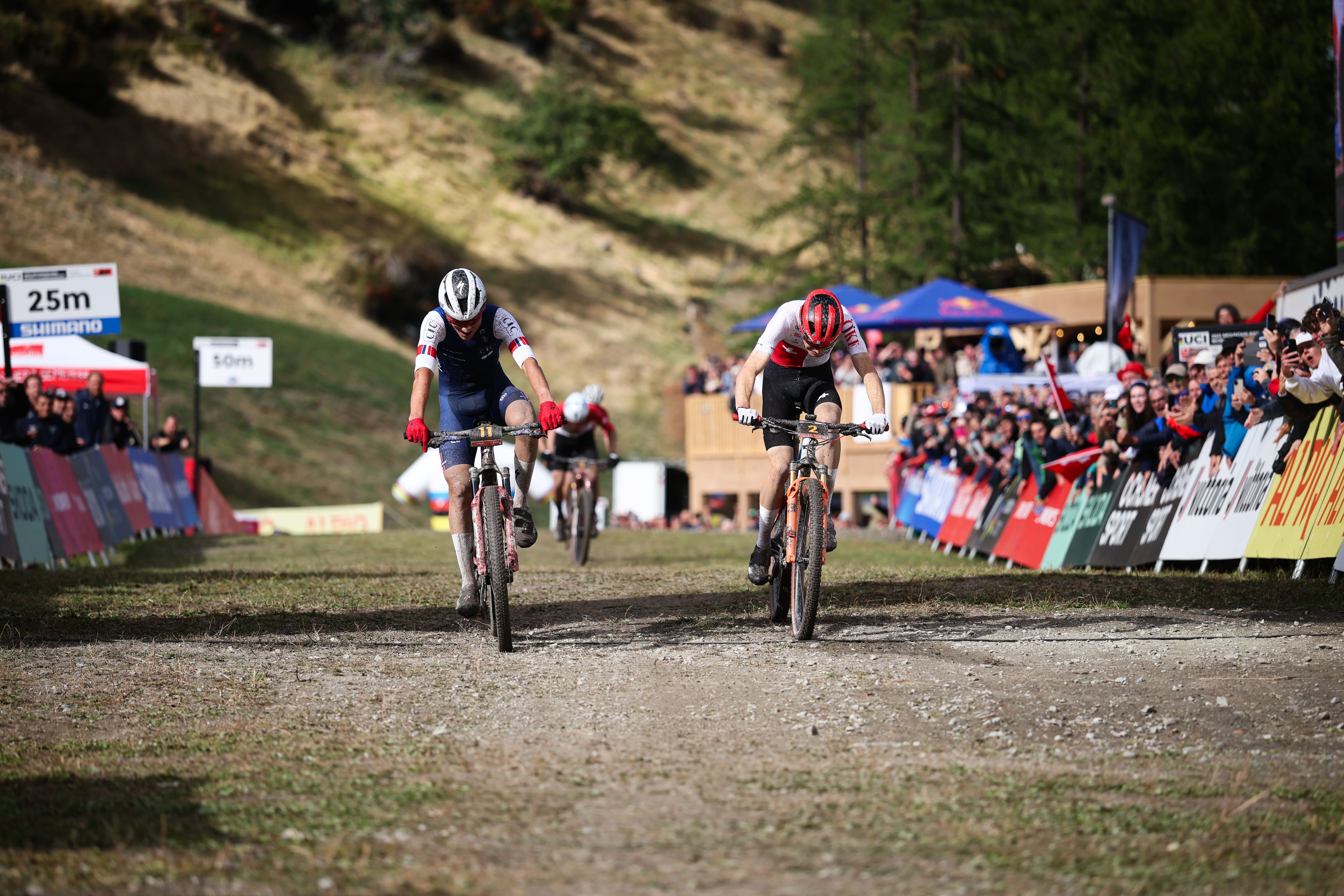 2025 UCI Mountain Bike World Championships - 09 Sep 2025Cycling - 2025 UCI Mountain Bike World Championships - Cross-country Short Track - Zermatt, Valais, Switzerland - Men Under-23 Final - Adrien Boichis (France) wins the Men Under-23 Cross-country Short Track World ChampionshipBy: Ed Sykes/SWpix.com/Shutterstock