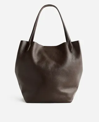 madewell, The Oversized Shopper Tote in Soft Grain Leather