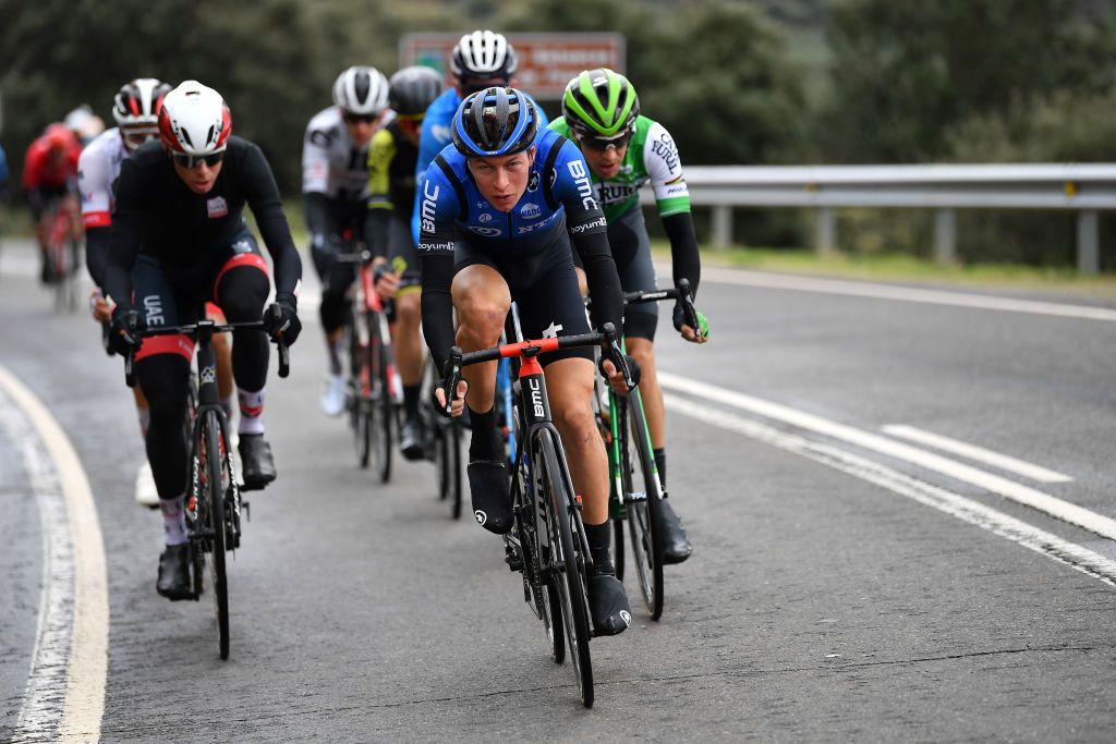 ALTODELACOVATILLA SPAIN NOVEMBER 07 Stefan De Bod of South Africa and NTT Pro Cycling Team Breakaway during the 75th Tour of Spain 2020 Stage 17 a 1782km stage from Sequeros to Alto de la CovatillaSierra de Bjar 1965m lavuelta LaVuelta20 La Vuelta on November 07 2020 in Alto de la Covatilla Spain Photo by Justin SetterfieldGetty Images