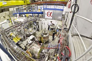 A view of the ALPHA experiment facility at CERN, which is investigating the antimatter version of hydrogen, antihydrogen.