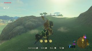 Link heading towards the location of the Sanidin Park Ruins Breath of the Wild Captured Memories collectible