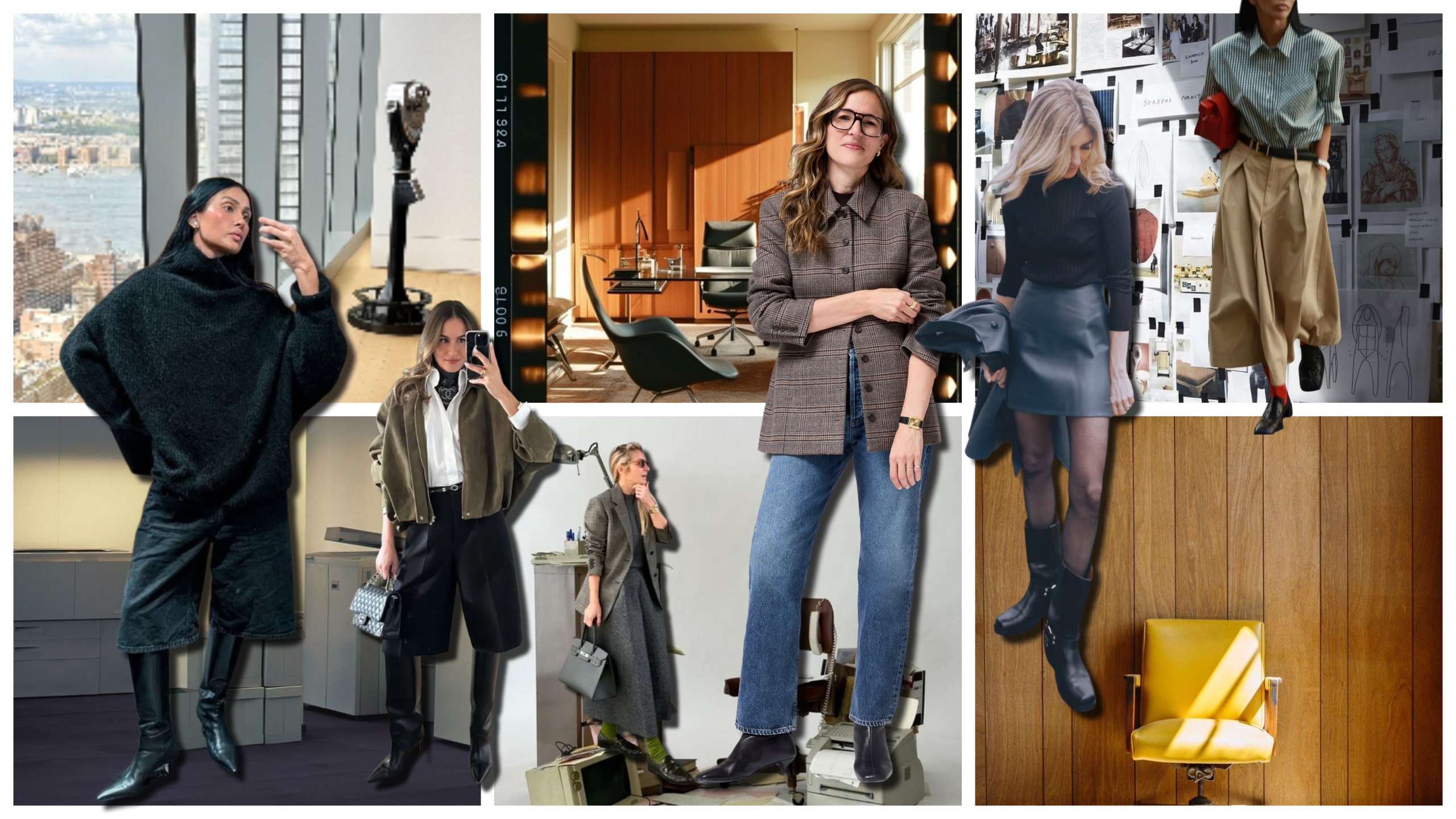 collage of women styling clothing to avoid bare ankles