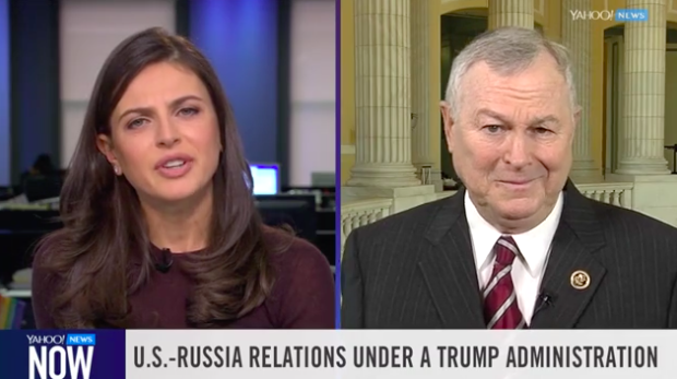 Bianna Golodryga challenges Dana Rohrabacher on the topic of Russia.