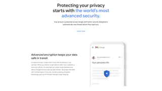 Screenshot of Google's privacy page