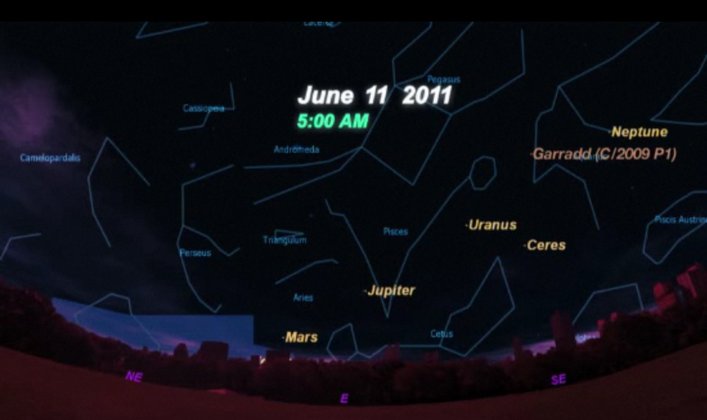 In May and June 2011, four planets will converge in the night sky. 