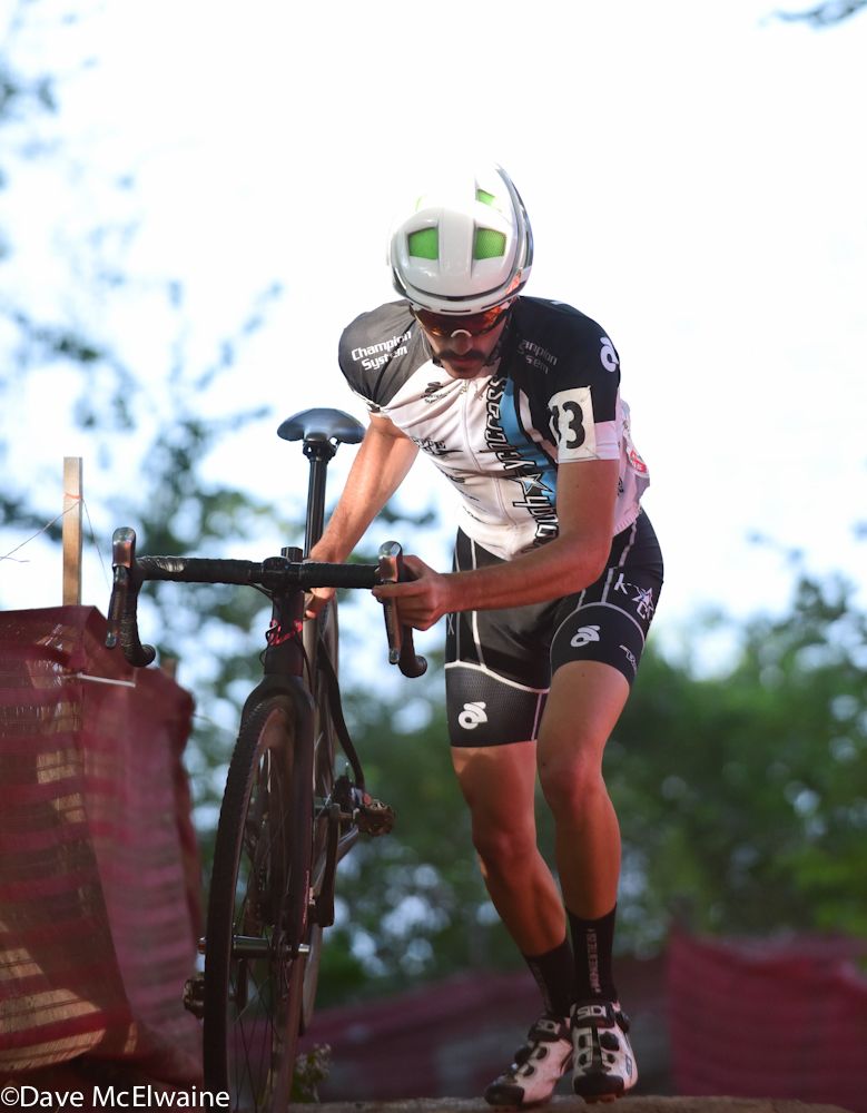 Nick Keough (Champion System) on the new climb up from the ocean