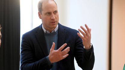 Prince William, Duke of Cambridge meets participants of the bursary and scholarship programmes and mentoring programme as he visits the newly opened BAFTA headquarters on January 27, 2022 in London