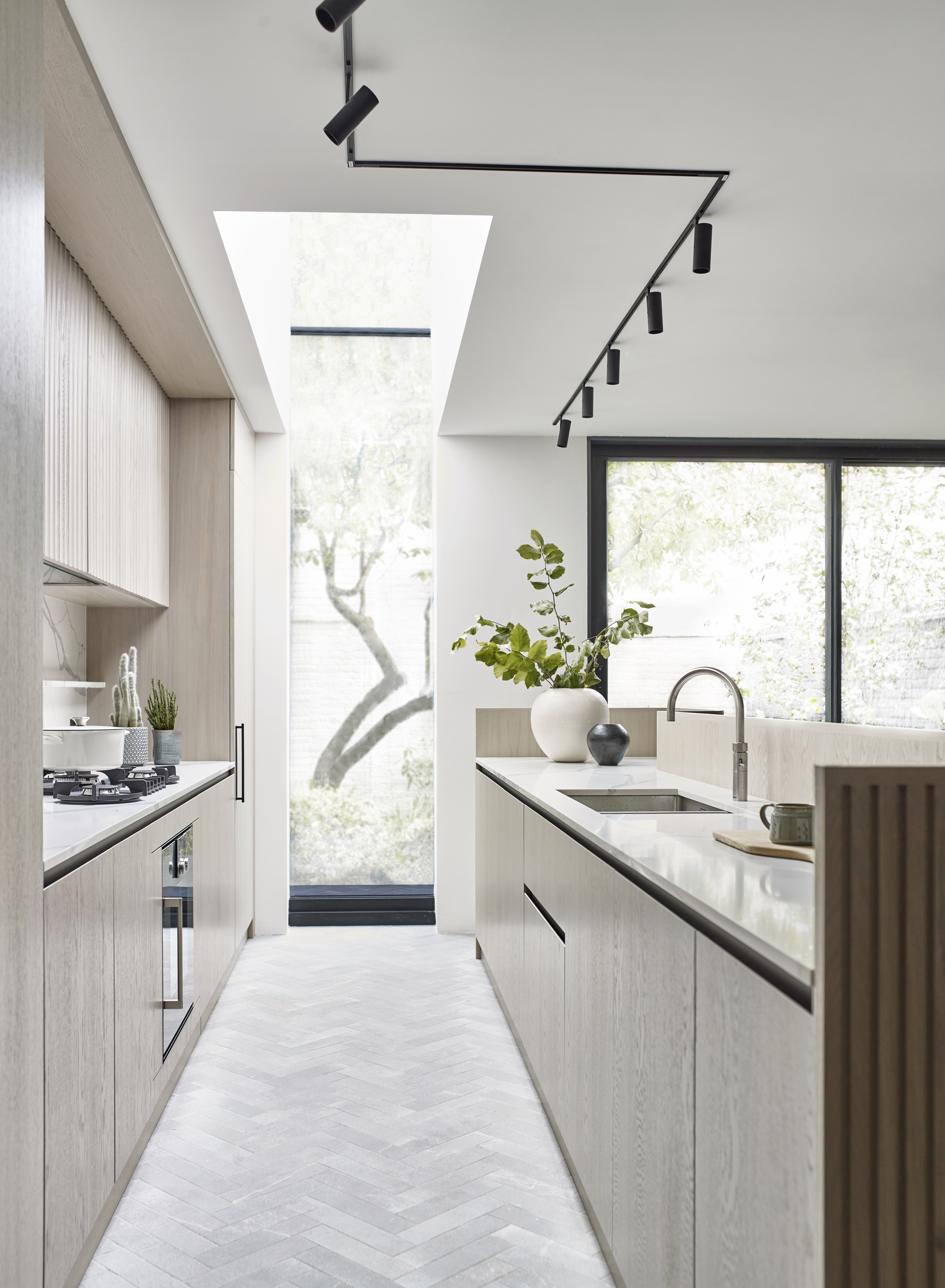 Scandi style wood kitchen by Gunter &amp;amp; Co with a minimal look and neutral colors and tones used