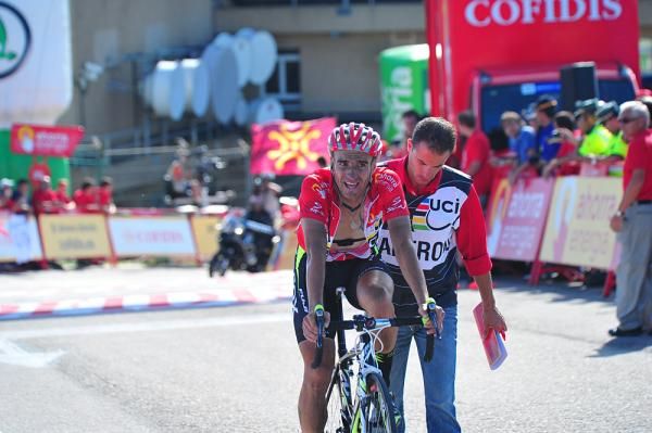 Cobo crossed the line utterly exhausted.