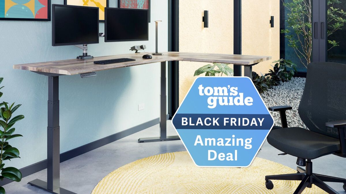 Vari L-Shape Electric Standing Desk with a Tom&#039;s Guide deal badge added