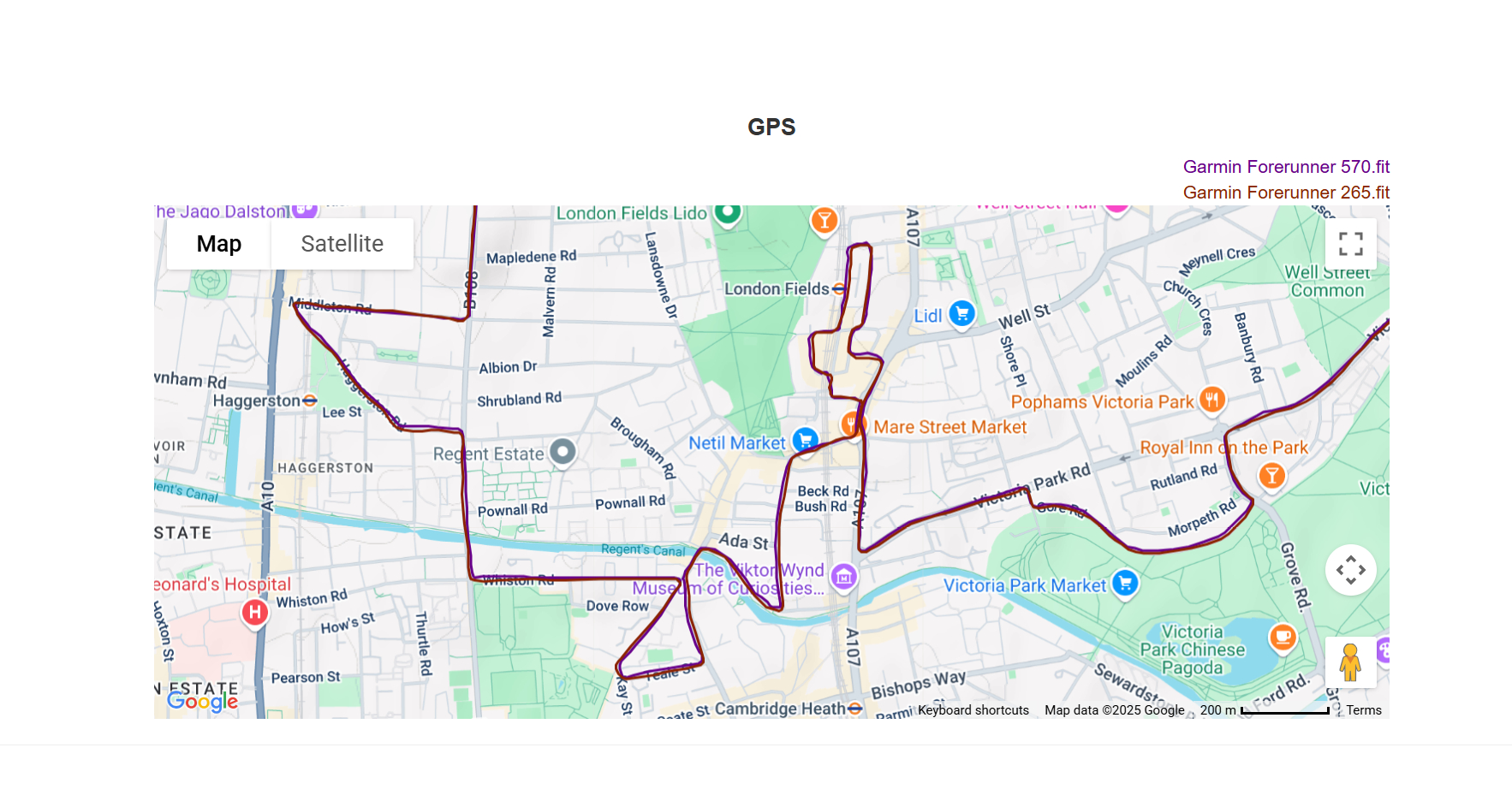 Hackney Half GPS